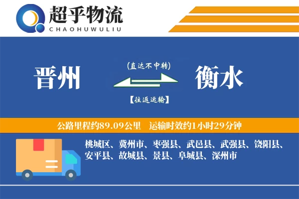 晋州到安平县物流公司