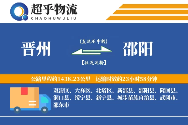 晋州到邵阳物流专线