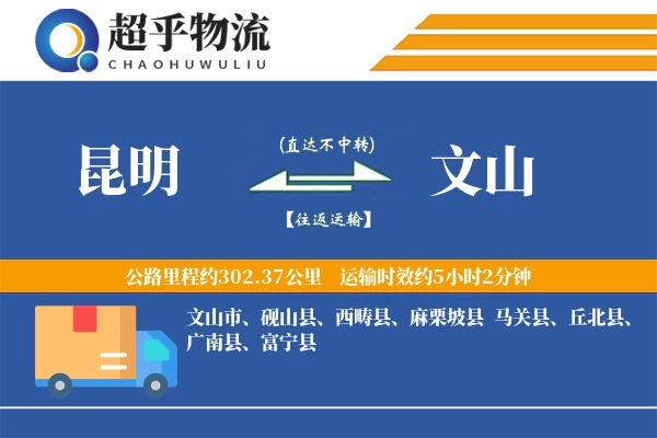 昆明到砚山县物流公司