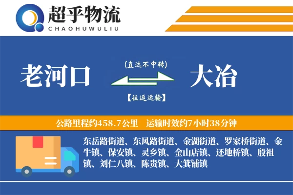老河口到大冶物流专线