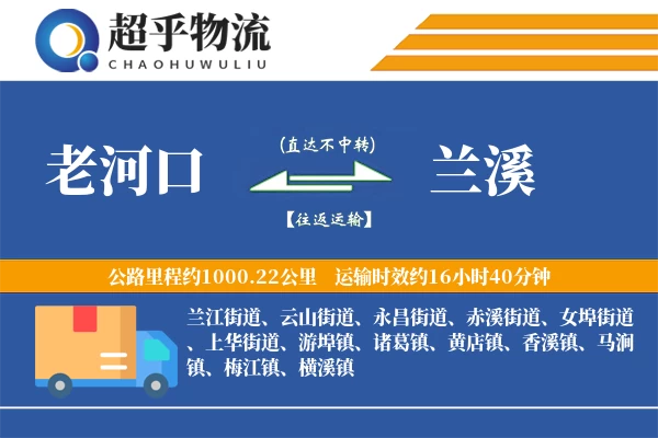 老河口到兰溪物流专线