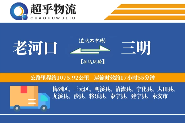 老河口到三明物流专线