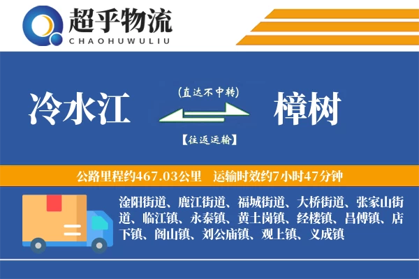 冷水江到樟树物流专线