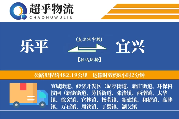 乐平到宜兴物流专线