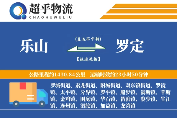 乐山到罗定物流专线