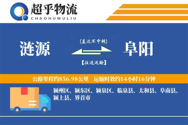 涟源到阜阳物流专线