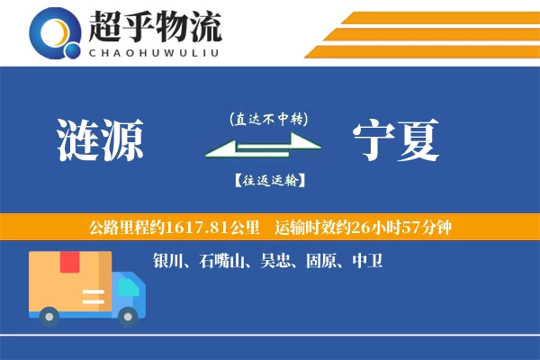 涟源到宁夏物流专线