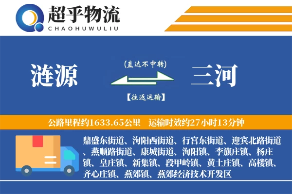 涟源到三河物流专线