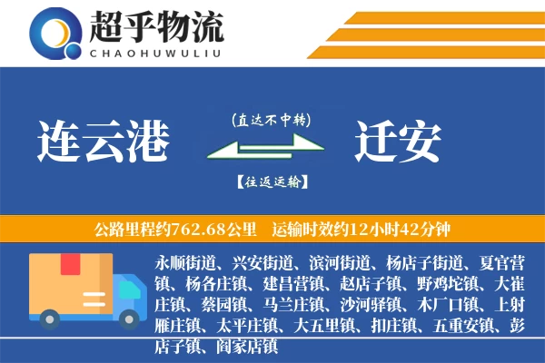 连云港到迁安物流专线