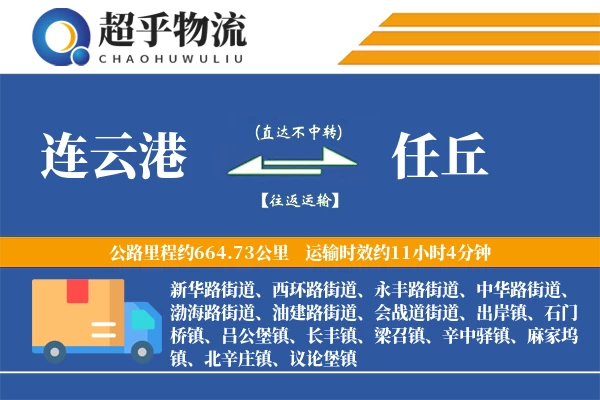 连云港到任丘物流专线