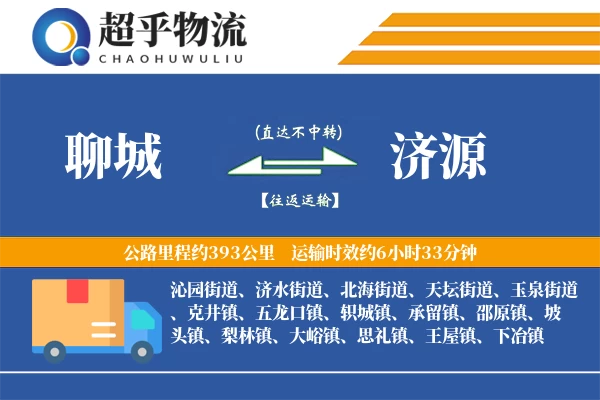 聊城到济源物流专线