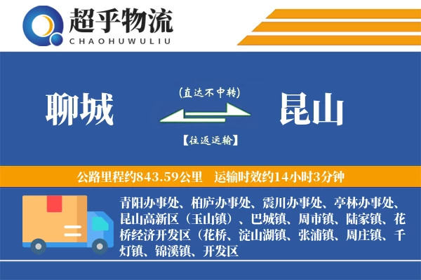 聊城到昆山物流专线