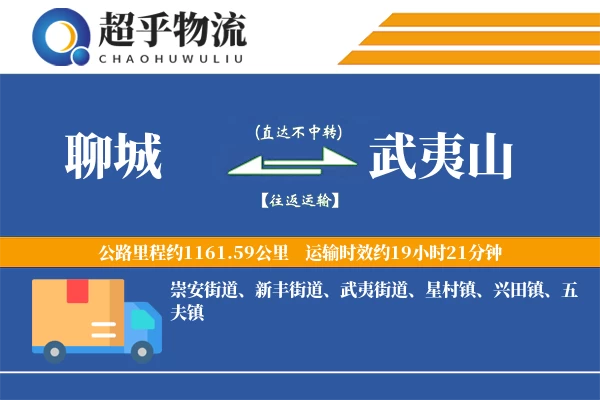 聊城到武夷山物流专线