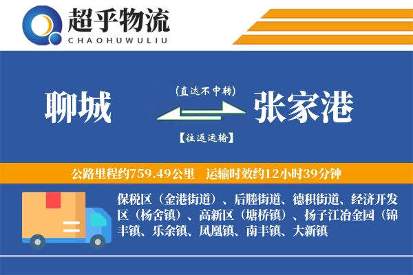 聊城到张家港物流专线