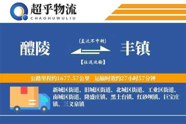 醴陵到丰镇物流专线