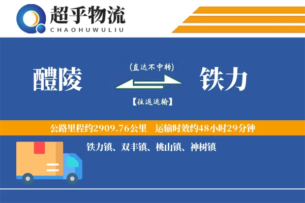 醴陵到铁力物流专线