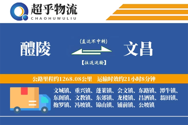 醴陵到文昌物流专线