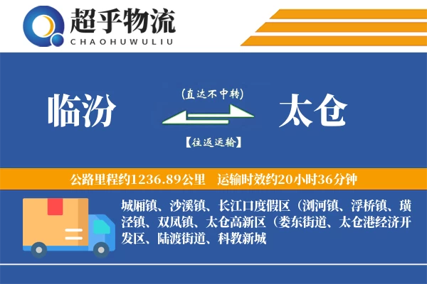 临汾到太仓物流专线
