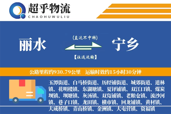 丽水到宁乡物流专线