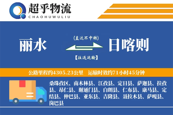 丽水到日喀则物流专线