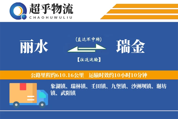 丽水到瑞金物流专线