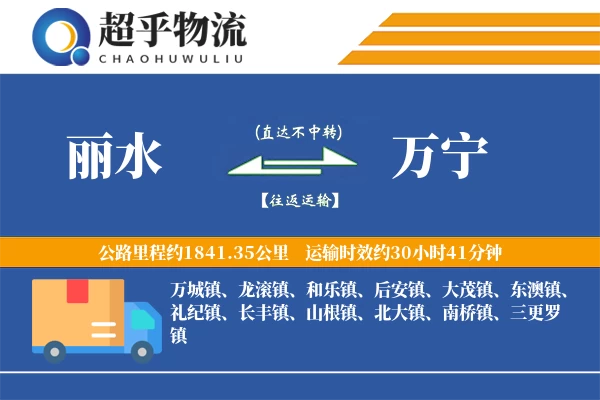 丽水到万宁物流专线