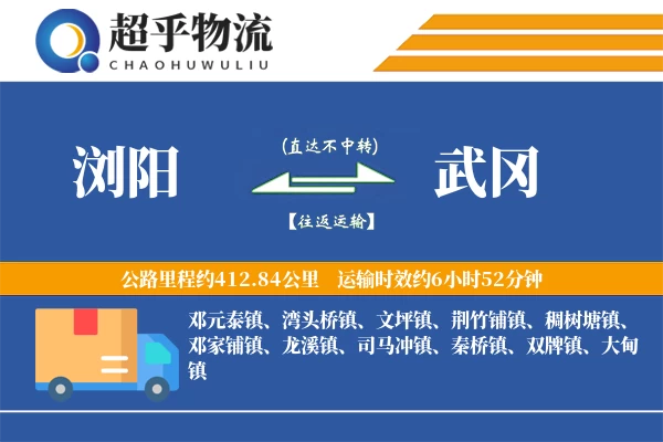 浏阳到武冈物流专线