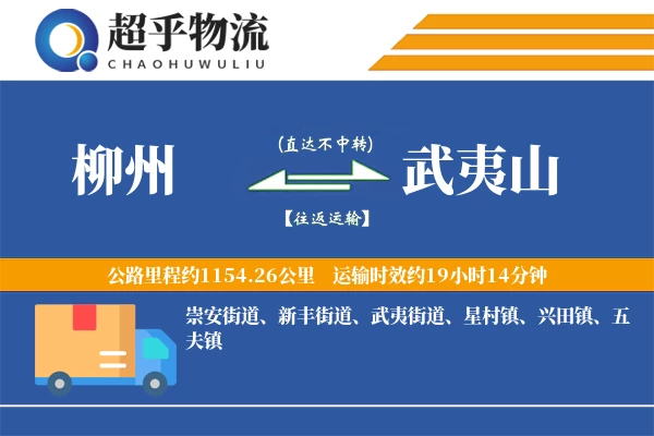 柳州到武夷山物流专线