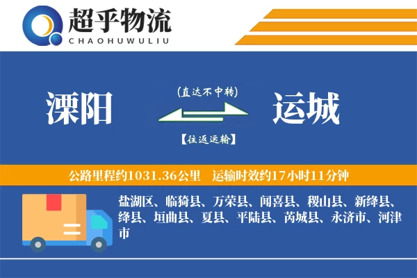 溧阳到运城物流专线