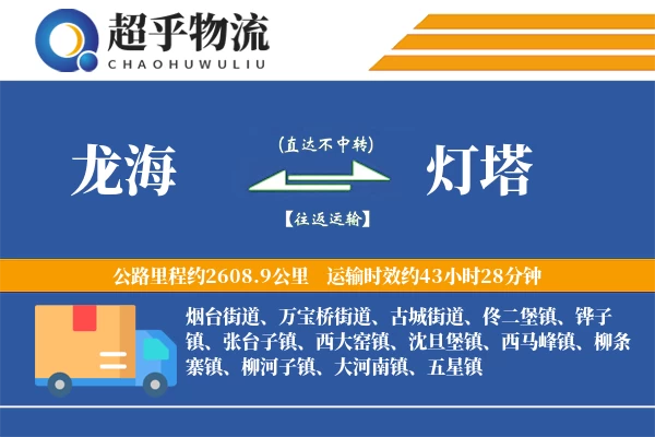 龙海到灯塔物流专线