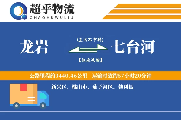 龙岩到七台河物流专线