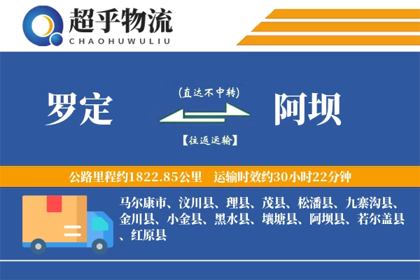 罗定到阿坝物流专线