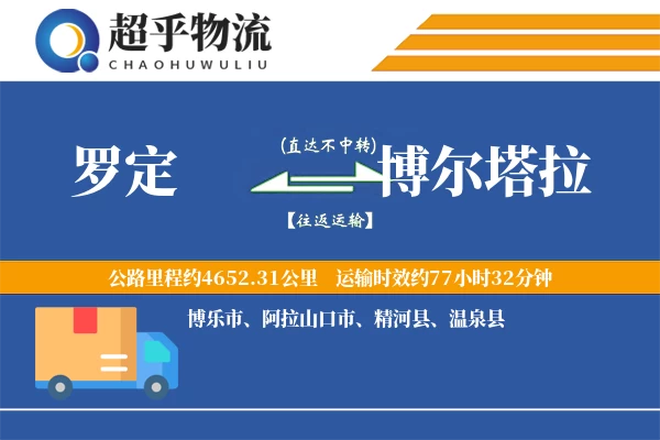 罗定到博尔塔拉物流专线