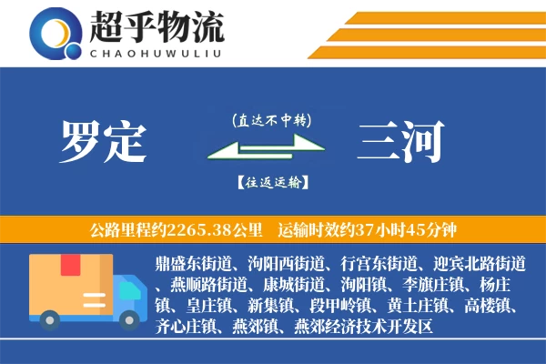 罗定到三河物流专线