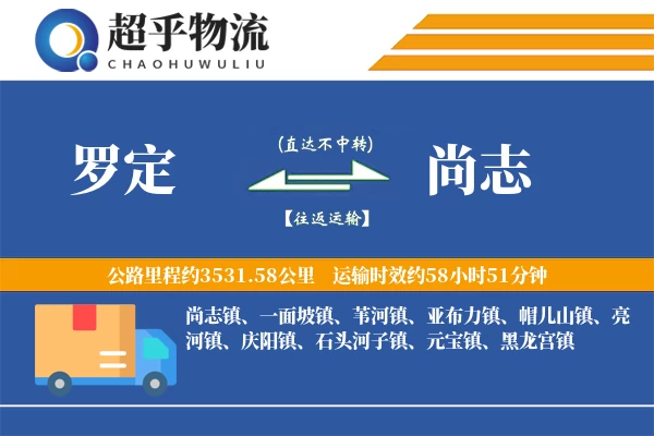 罗定到尚志物流专线