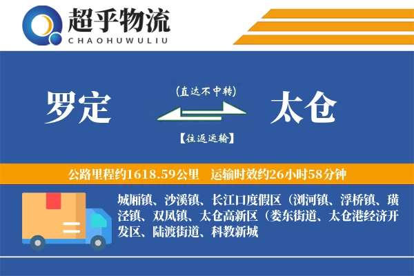 罗定到太仓物流专线