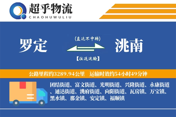 罗定到洮南物流专线