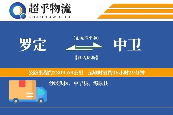 罗定到中卫物流专线