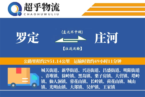 罗定到庄河物流专线