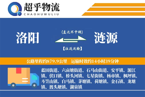 洛阳到涟源物流专线