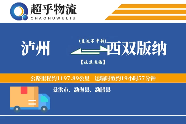 泸州到西双版纳物流专线
