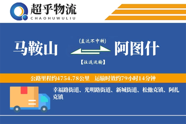 马鞍山到阿图什物流专线