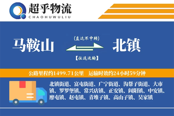 马鞍山到北镇物流专线