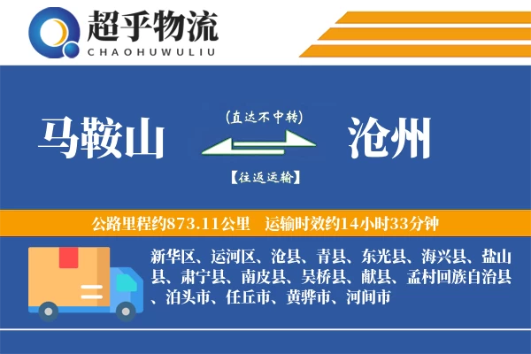 马鞍山到沧州物流专线