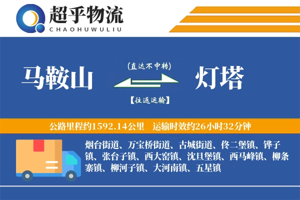 马鞍山到灯塔物流专线