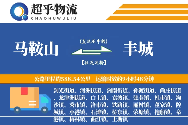 马鞍山到丰城物流专线