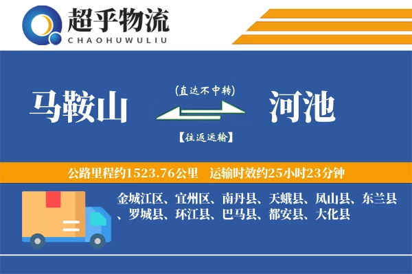 马鞍山到都安县物流公司