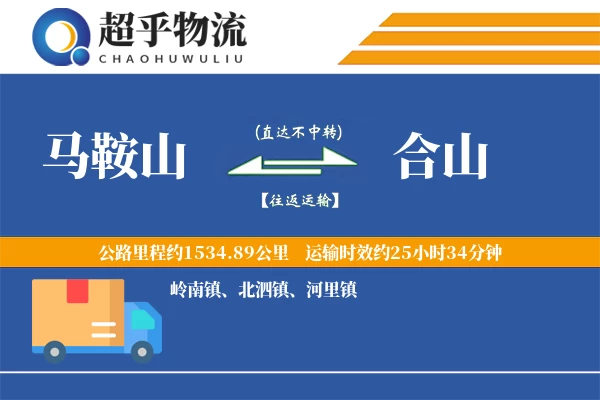 马鞍山到合山物流专线