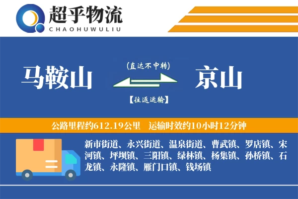 马鞍山到京山物流专线