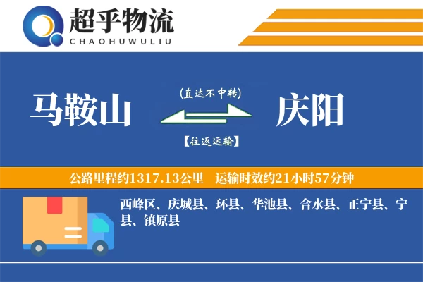 马鞍山到庆城县物流公司